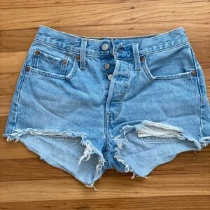 Levi’s 501 high waisted cutoff shorts